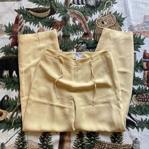 Butter cream silk pants